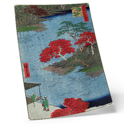 Tisak na platno Jesen u hramu Akiba u Ukijiju (1857.) antikni japanski otisci Utagawe Hiroshigea