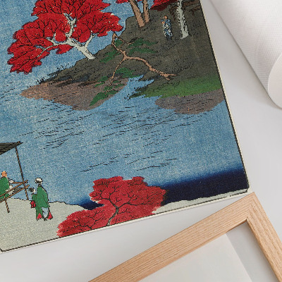 Tisak na platno Jesen u hramu Akiba u Ukijiju (1857.) antikni japanski otisci Utagawe Hiroshigea