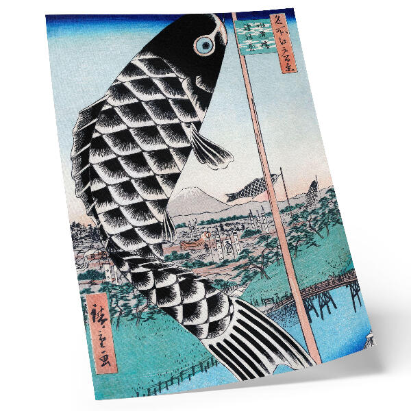 Zidni plakat Most Suidobashi i Surugadai Utagawe Hiroshigea (1857.)