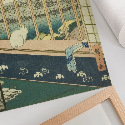 Tisak na platno Rižina polja Asakusa i festival Torinomachi iz serije Sto slavnih pogleda na Edo autora Hiroshigea