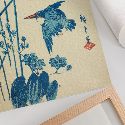 Zidni plakat Kingfisher and Monochory Utagawa Hiroshige