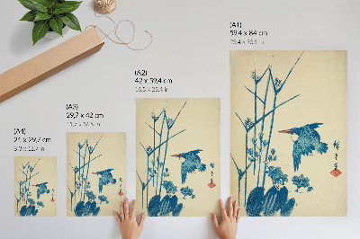 Zidni plakat Kingfisher and Monochory Utagawa Hiroshige