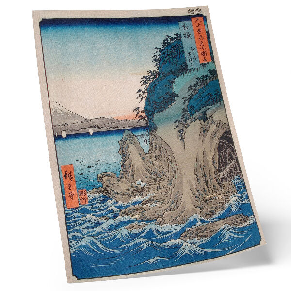 Dekorativni plakat Ulaz u špilju na otoku Enoshima u provinciji Sagami, br. 15, Utagawa Hiroshige