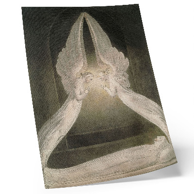 Dekorativni plakat Krist u grobu, čuvan od anđela (1805.), akvarel Williama Blakea