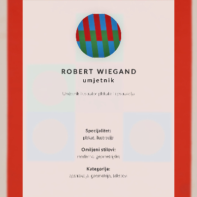 Plakat Plakat izložbe Roberta Wieganda (1965.)