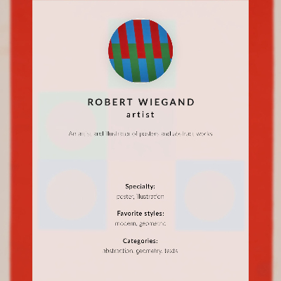 Plakat Plakat izložbe Roberta Wieganda (1965.)