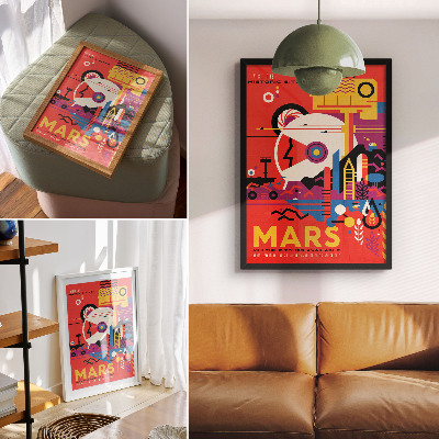 Zidni plakat Svemirsko putovanje na planet Mars
