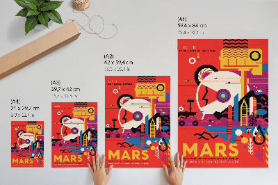 Zidni plakat Svemirsko putovanje na planet Mars