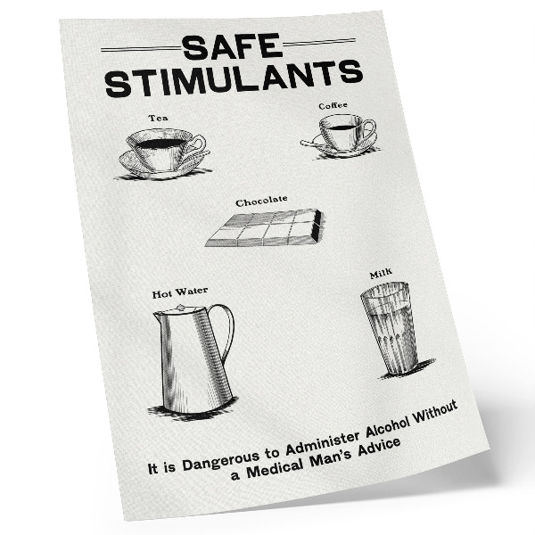 Dekorativni plakat Sigurni stimulansi od strane Dominion Scientific Absorption Committee
