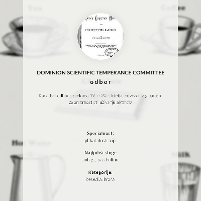 Dekorativni plakat Sigurni stimulansi od strane Dominion Scientific Absorption Committee