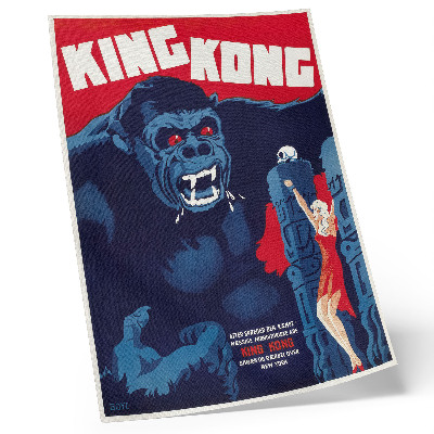 Tisak na platno Danski filmski plakat za King Konga (1933.)