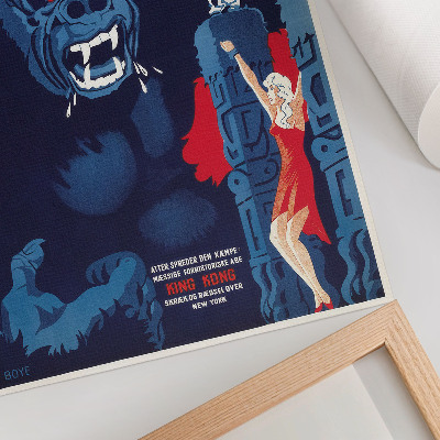 Tisak na platno Danski filmski plakat za King Konga (1933.)