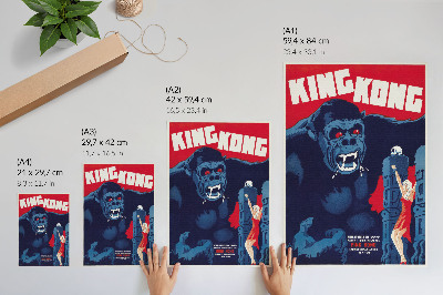 Tisak na platno Danski filmski plakat za King Konga (1933.)