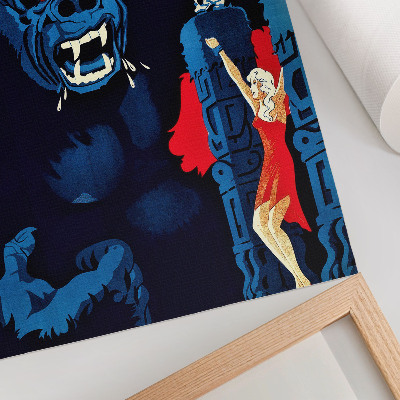 Tisak na platno Danski filmski plakat za King Konga (1933.)
