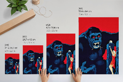 Tisak na platno Danski filmski plakat za King Konga (1933.)
