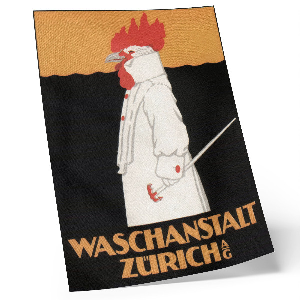 Zidni plakat Waschanstalt Zurich (1905.), povijesni reklamni plakat Roberta Hardmeyera