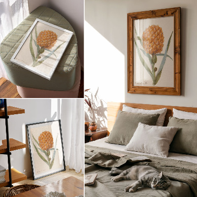 Zidni plakat Bromelia ananas linn (oko 1700. - oko 1749.) djelo anonimnog umjetnika
