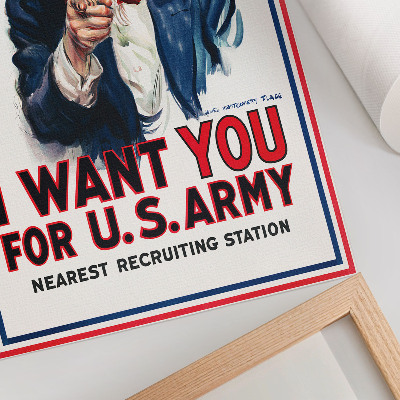 Plakat Tražena poster za američke vojnike, estetska litografija Jamesa Montgomeryja Flagga