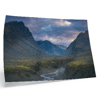 Plakat na platnu Planine u oblacima plavi mir priroda