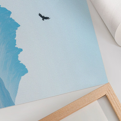 Plakat Minimalistički krajolik planinskih ptica