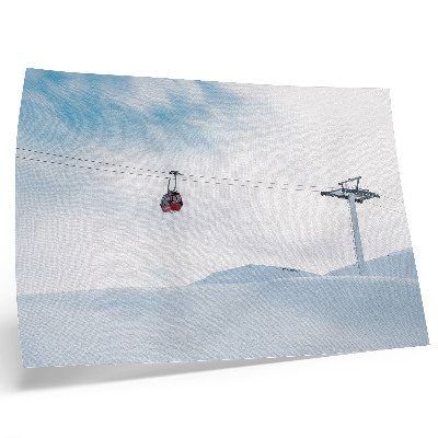 Plakat na platnu Planine, žičara, nebo, dinamički kontrast boja