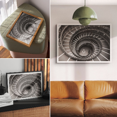 Umjetnički print Elegancija arhitekture spiralnih stubišta