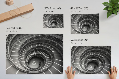 Umjetnički print Elegancija arhitekture spiralnih stubišta