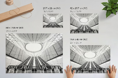 Plakat na platnu Minimalistička futuristička arhitektura interijera
