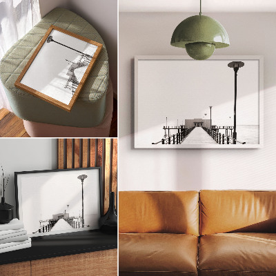 Plakat Minimalistički most, pravokutna arhitektura