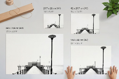 Plakat Minimalistički most, pravokutna arhitektura