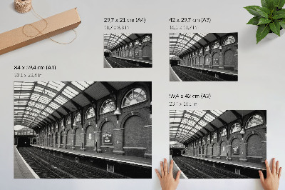 Stilski zidni plakat Elegancija urbane arhitekture, svjetla i sjene