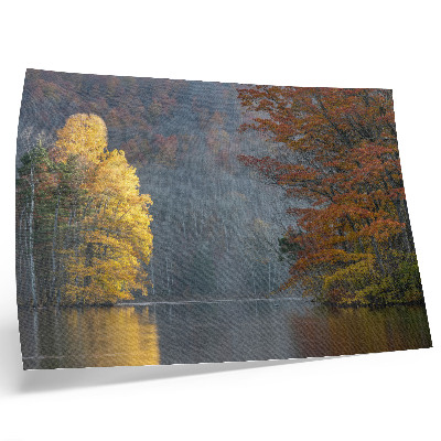 Stilski zidni plakat Jesenske boje, jezero, mirna atmosfera, harmonija