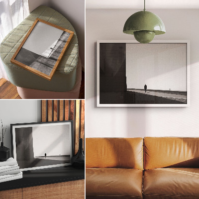 Plakat Minimalistička silueta, jake sjene, moderan prostor