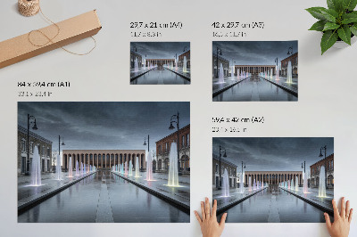 Plakat Fontane i arhitektura moderne rasvjete
