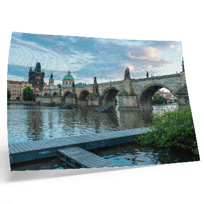 Plakat na platnu Most preko rijeke povijesna arhitektura mir