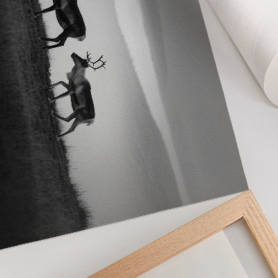 Umjetnički print Minimalistička kompozicija sobova na brdu
