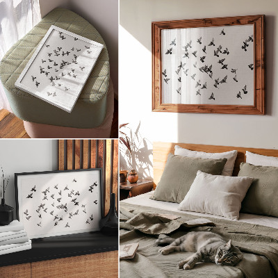 Umjetnički print Ptice u letu Elegantne crno-bijele harmonije