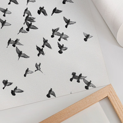 Umjetnički print Ptice u letu Elegantne crno-bijele harmonije
