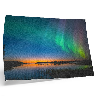 Umjetnički print Aurora nad jezerom, čarobna atmosfera