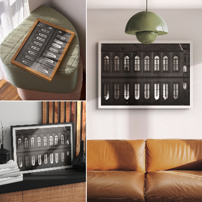Plakat Simetrija, refleksija, arhitektonska elegancija, harmonija