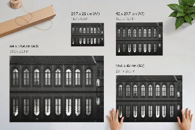 Plakat Simetrija, refleksija, arhitektonska elegancija, harmonija