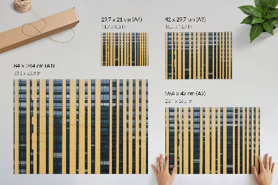 Umjetnički print Moderni simetrijski kontrast žute i plave boje