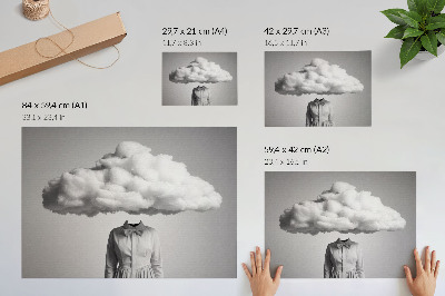 Umjetnički print Motiv nadrealističkog minimalizma, bijeli oblak