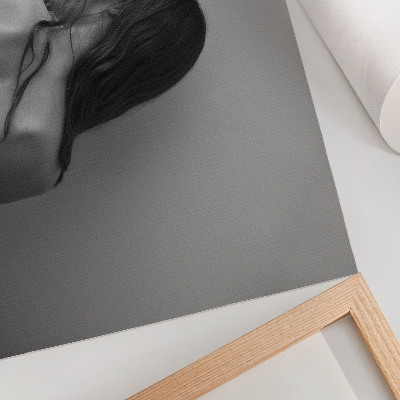 Stilski zidni plakat Minimalistički šarm figura u monokromu