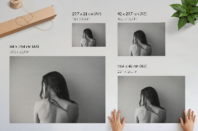 Stilski zidni plakat Minimalistički šarm figura u monokromu