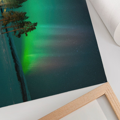 Umjetnički print Čarolija sjeverne svjetlosti, zapanjujuće boje i mirna atmosfera