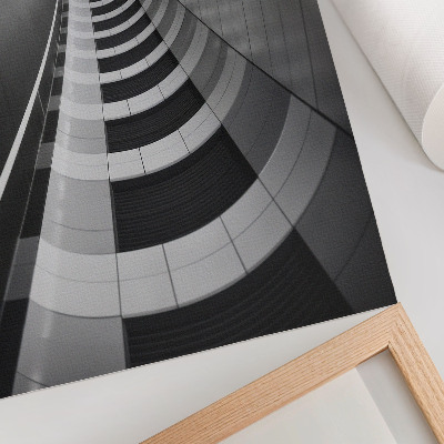 Plakat na platnu Moderni geometrijski prostorni tunel