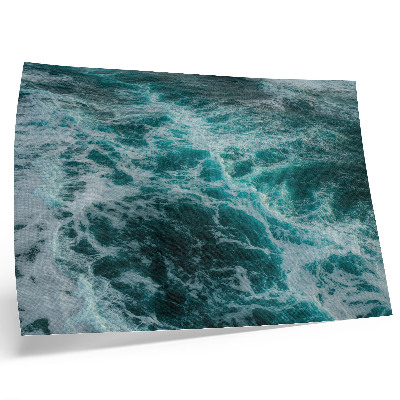 Umjetnički print Tirkizni oceanski valovi s bijelom pjenom