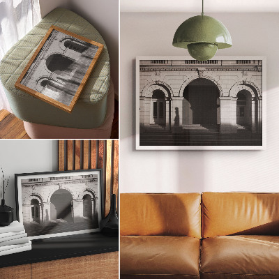 Plakat na platnu Elegantna arhitektura klasičnih lukova sjena