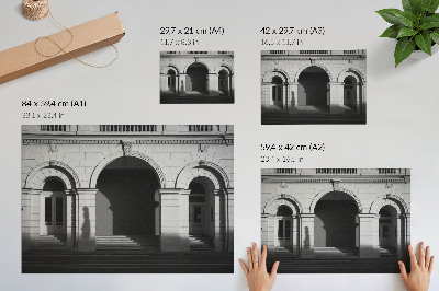Plakat na platnu Elegantna arhitektura klasičnih lukova sjena